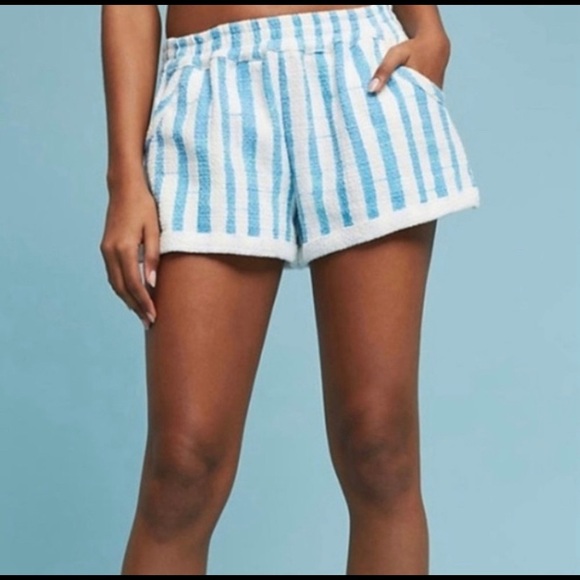 Anthropologie Pants - Anthropologie Lilka Blue & White Palestripe Shorts